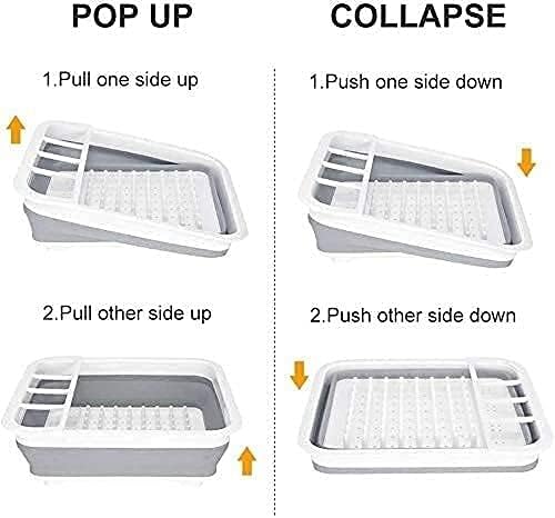 Escurridor de Platos Plegable y Organizado: Ahorra Espacio en tu Cocina